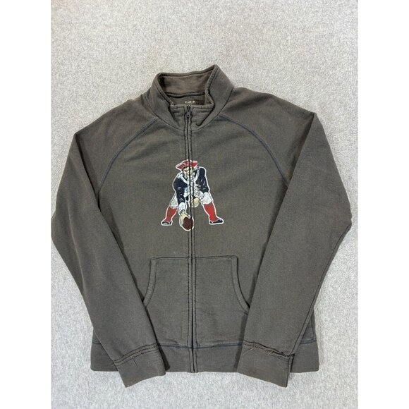 New England Patriots Reebok Full Zip‎ Sideline Jacket (Women's Large) Gray - Picture 1 of 12